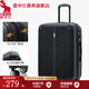 愛(ài)華仕（OIWAS）行李箱拉桿箱拉鏈 靜音輪結實(shí)耐用男女飛機登機箱大容量旅行皮箱 【6623款升級】黑色 24英寸 托運箱（側邊有把手）