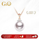 GiOAkoya海水珍珠項鏈女18k金配鉆石送女友送老婆生日禮物情人節禮物