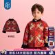 年衣童裝兒童唐裝冬季新品男女童中式國風(fēng)加絨上衣躍馬新程唐裝拜年服 年衣紅 110