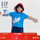 蓋璞男幼童夏季款立體鯊魚(yú)印花短袖T恤兒童裝上衣465402