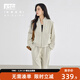 對白（DUIBAI）時(shí)尚通勤運動(dòng)衛衣兩件套女2026春裝新款外套直筒長(cháng)褲休閑套裝 淺咖色 S