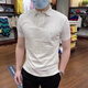 POLO美國短袖polo衫男士商務(wù)休閑寬松大碼刺繡翻領(lǐng)t恤男高棉質(zhì)男裝 白色 L 合適150-170斤