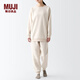MUJI MUJI 女式 抓絨家居服套裝 可外穿 睡衣女冬天加絨加厚 FD1J7C3A 象牙色 L 上裝165/88A下裝165/70A
