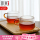 雅集錘紋茶杯棱影品茶杯耐熱透明主人小茶杯小資杯品茶杯功夫茶具配件
