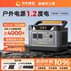UDPOWER【3C認證】有電儲能便攜戶(hù)外電源220V大容量大功率露營(yíng)車(chē)載應急移動(dòng)電源電瓶蓄電池 1.2度電 灰色
