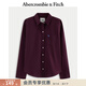 Abercrombie & Fitch【美式經(jīng)典】小麋鹿圖案百搭牛津長(cháng)袖襯衫25秋季女裝140-5247 紫紅色 S (165/88A)