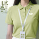 保羅嵐芝（BOLOLANZHI）高端企業(yè)工作服純棉polo衫定制印logo夏季企業(yè)團體短袖t恤文化衫 純色-5A抗菌【索羅娜涼感+】檸檬綠 XL