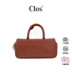 CLOS原創(chuàng  )ModBow復古保齡球包植鞣頭層小牛皮手提斜挎包 植鞣棕 小包