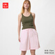 優(yōu)衣庫女裝麻混紡舒適短褲26春夏新款485575 11 粉紅色 3XL