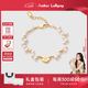 Amber Lollipop珍珠手鏈女高級感輕奢小眾愛(ài)心吊墜三八女神節生日禮物送女友老婆 金色(Luck系列)