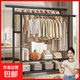 晾衣架落地家用室內掛衣架多功能涼衣架簡(jiǎn)易可移動(dòng)衣帽架2025新款 【雙桿雙層】曜石黑-1.5米+萬(wàn)向輪