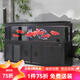 森森魚(yú)缸大型豪華龍魚(yú)缸水族箱超白玻璃魚(yú)缸客廳落地家用辦公定制龍缸 磨紗黑 發(fā)燒級2.0米長(cháng)*61寬(WiFi版 變頻水泵)