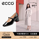 愛(ài)步（ECCO）瑪麗珍鞋女鞋 倪妮同款高跟鞋淺口單鞋 型塑290963 黑色29096301001 39