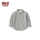 MUJI嬰童 法蘭絨 長(cháng)袖襯衫 兒童襯衣男童女童 CC23UA4A 灰色格紋 80cm /48A