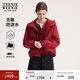 Teenie Weenie【雙棲彩殼防潑水】小熊女冬加絨兩件套工裝夾克外套 紅色 M