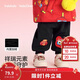 巴拉巴拉童裝兒童加絨長(cháng)褲男童女童紅色新年拜年服福氣保暖童褲