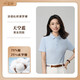 以羽涼感索羅娜polo衫定制工作服T恤印logo字夏季短袖冰絲班服員工裝 A款--天空藍【涼感冰絲棉】 XL