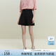范思藍恩23FS12160短褲女夏新款a字高腰寬松顯瘦休閑褲子 黑色 XL