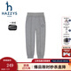 哈吉斯（HAZZYS）品牌童裝男女童長(cháng)褲冬新品彈力舒適簡(jiǎn)約時(shí)尚休閑百搭一體絨長(cháng)褲 中花灰 165