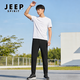 JEEP SPIRIT2026新款冰絲衣服男短袖T恤衫爸爸夏天套裝體恤中老年男裝兩件套