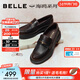 百麗（Belle）海鷗樂(lè )福鞋女26春新質(zhì)感牛皮舒適通勤單鞋B2972AA6 啡色 36
