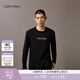 Calvin KleinJeans春秋男士休閑通勤ck字母印花圓領(lǐng)內搭打底衫長(cháng)袖T恤上衣