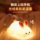 妙奕嘉女生生日禮物婦女節小兔子拍拍燈小夜燈床頭燈兒童高顏值嬰兒喂奶 趴睡大臉兔暖光拍拍小夜燈