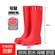 雨鞋女款成人高筒雨靴防滑水鞋長(cháng)筒防水防臭加絨水靴 紅色 M （37-38） 24CM
