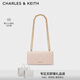 CHARLES&KEITH質(zhì)感菱格鏈條小方包錢(qián)包斜挎包包女包生日新年禮物CK6-10680924