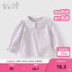 戴維貝拉（DAVE＆BELLA）女童t恤長(cháng)袖兒童上衣女寶寶衣服童裝小童打底衫春裝新款小童服飾 淺紫色 100 cm（建議身高90-100cm）