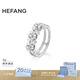 HEFANG何方珠寶氣泡雙層戒指尾戒高級感生日禮物送女友老婆 銀灰色 12#
