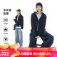 雲上生活【有氧外套】輕戶(hù)外華夫格休閑連帽拉鏈外套2026春上衣女W0590 藏青 XL （建議130-145斤左右）