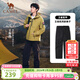 駱駝（CAMEL）沖鋒褲男[迪麗熱巴同款]防風(fēng)防水加絨保暖戶(hù)外登山?jīng)_鋒褲女 A14CA46805，幻影黑 ，男 L