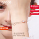 Grace Girl18K金鉆石四葉草手鏈女士簡(jiǎn)約時(shí)尚飾品情人節生日禮物送女友老婆 18K金白貝母雙層手鏈+輕奢禮盒