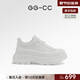 GG-CC真皮厚底小白鞋女新款松糕鞋百搭增高女鞋休閑板鞋ins  G21X2014 白色牛皮 38