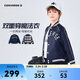 匡威Converse童裝男童夾克2025春秋新款雙面可穿格子兒童棒球服外套