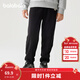 巴拉巴拉童裝兒童褲子男童女童長(cháng)褲秋冬裝運動(dòng)百搭休閑褲時(shí)尚衛褲束腳褲潮 【冬】黑色-新款上市 165 成人可穿