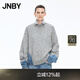 江南布衣（JNBY）【商場(chǎng)同款】25冬新品毛針織衫女牛仔針刺拼接休閑通勤5P0312720 072/中雜灰 S