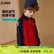 ASK JUNIOR童裝兒童T恤男童春裝POLO衫打底衫中大童學(xué)院風(fēng)長(cháng)袖上衣紅基色170