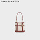 CHARLES&KEITH26春新品氣質(zhì)通勤水桶包腋下包斜挎包生日禮物CK2-10671860 CK2-10671860-1Brick磚色 S