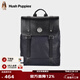 暇步士（Hush Puppies）男包雙肩包高檔商務(wù)男士大容量真皮背包電腦包時(shí)尚潮流通勤旅行包 午夜黑HA-1711861W-5720