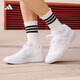 adidas COURTBEAT休閑舒適低幫籃球風(fēng)板鞋男女阿迪達斯官方輕運動(dòng) 白色   42