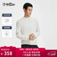 金利來(lái)【含山羊絨】25秋冬季毛衣男保暖商務(wù)休閑圓領(lǐng)套頭針織打底衫男