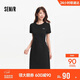 森馬（Semir）連衣裙女夏季扭結開(kāi)叉正肩T恤裙小心機不規則中長(cháng)裙101325114009