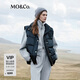 MO&Co.MOCO冬季學(xué)院風(fēng)貼布繡立領(lǐng)羽絨馬甲