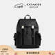 蔻馳（COACH）【禮物】奧萊男士男包經(jīng)典標志CLARK雙肩包老花 QB/炭黑色/黑色