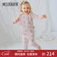 Milkbarn兒童保暖內衣套裝小孩睡衣男童女童家居服嬰兒寶寶秋衣褲 滑雪派對 80 cm