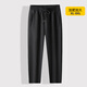 戰楓胖子男裝潮特大碼休閑褲加肥加大運動(dòng)褲子肥佬春秋季直筒長(cháng)褲 黑色收口春秋穿不加絨 7XL 建議250-270斤