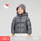 保姆鵝 兒童羽絨服寶寶短款加厚白鴨絨外套男童女童保暖防風(fēng)冬[NG2637] 大象灰 110