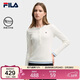 FILA斐樂(lè )官方女子針織長(cháng)袖衫2025冬時(shí)尚假兩件休閑修身亨利衫